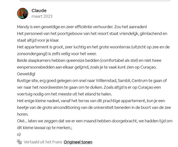 Airbnb review maart 2023